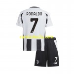Camisolas de futebol Juventus Cristiano Ronaldo 7 Criança Equipamento Principal 2024/25 Manga Curta